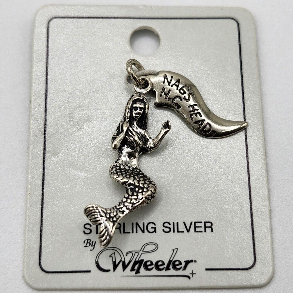 Sterling Silver Nags Head N.C. Mermaid Charm (by Wheeler)